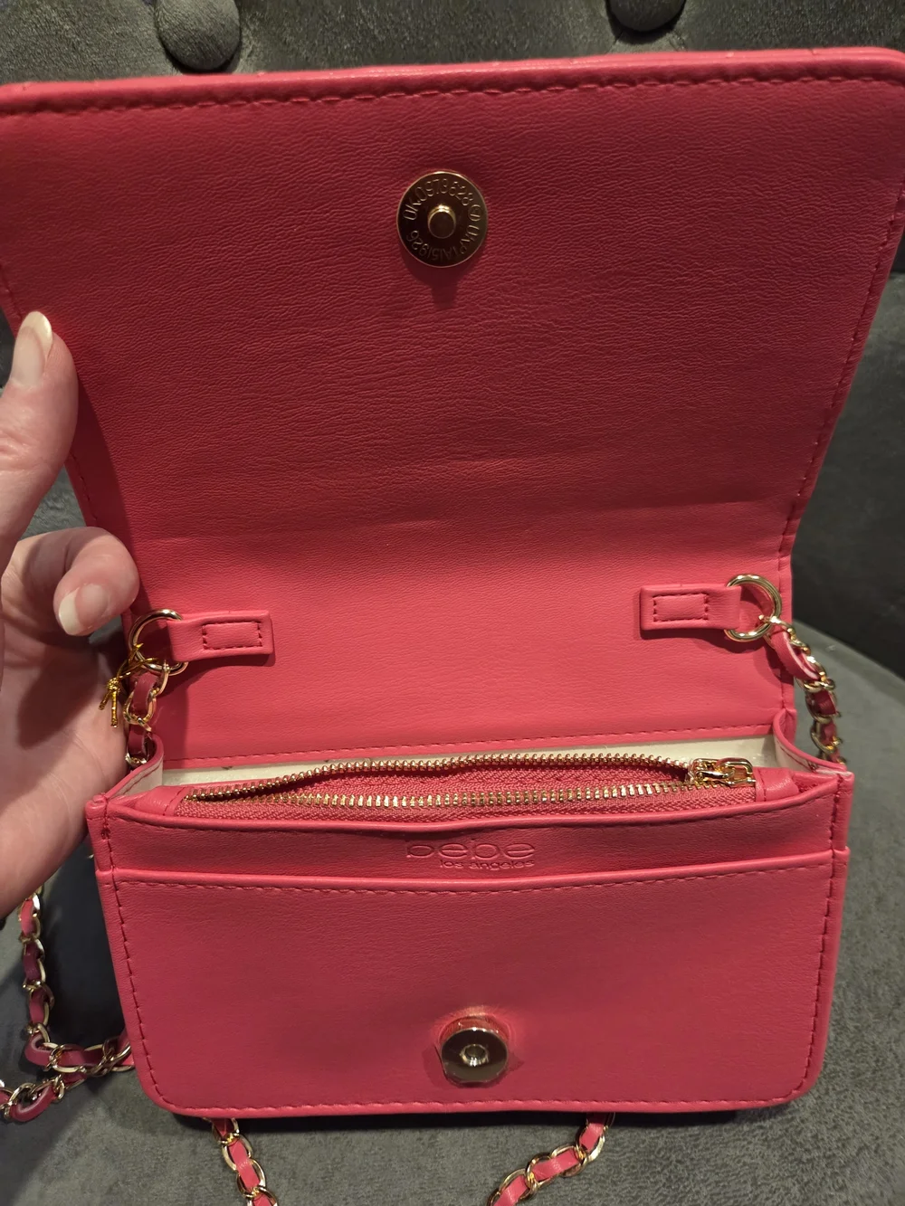 bebe Quilted Crossbody Bag - Pink
